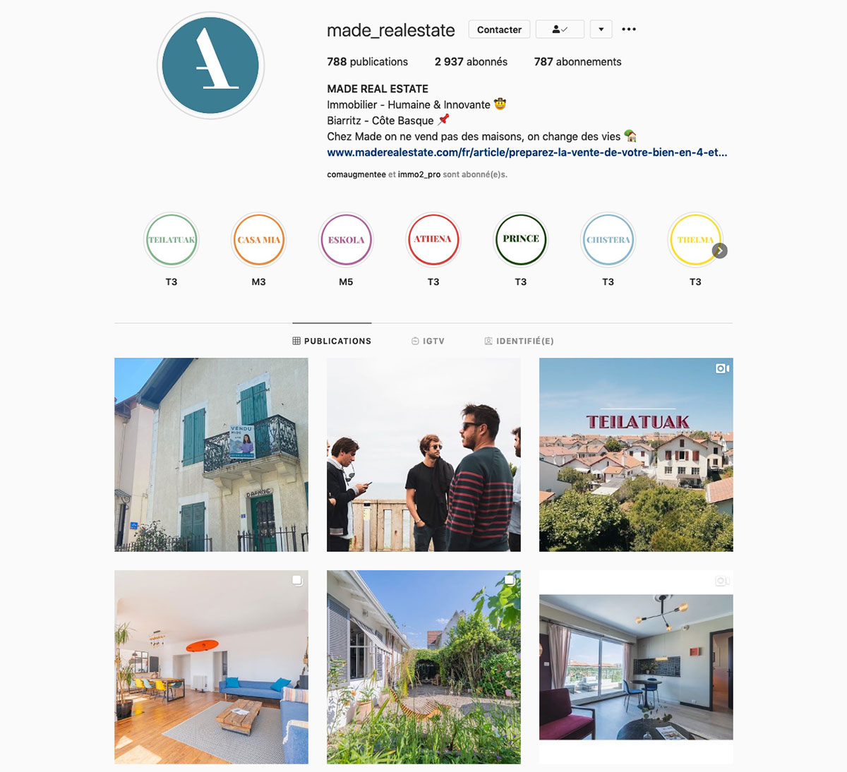 Made Real Estate Instagram Immobilier